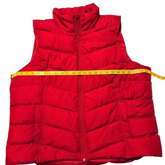Lands' End Sz 1X Red Winter Puffer Vest Women's - Picture 5 of 6